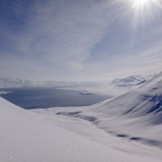 Skitour über dem Meer