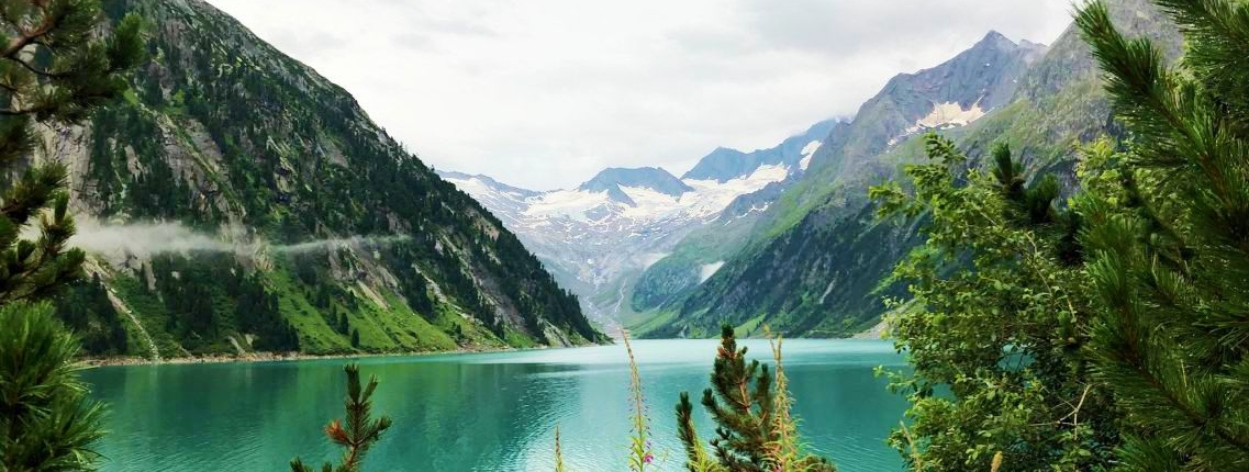 Schäner Ausblck zum Achensee während der Alpenüberquerung