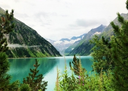 Schäner Ausblck zum Achensee während der Alpenüberquerung