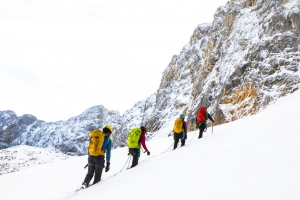 Direkt am Gletscher der Klettersteigführung Zugspitze