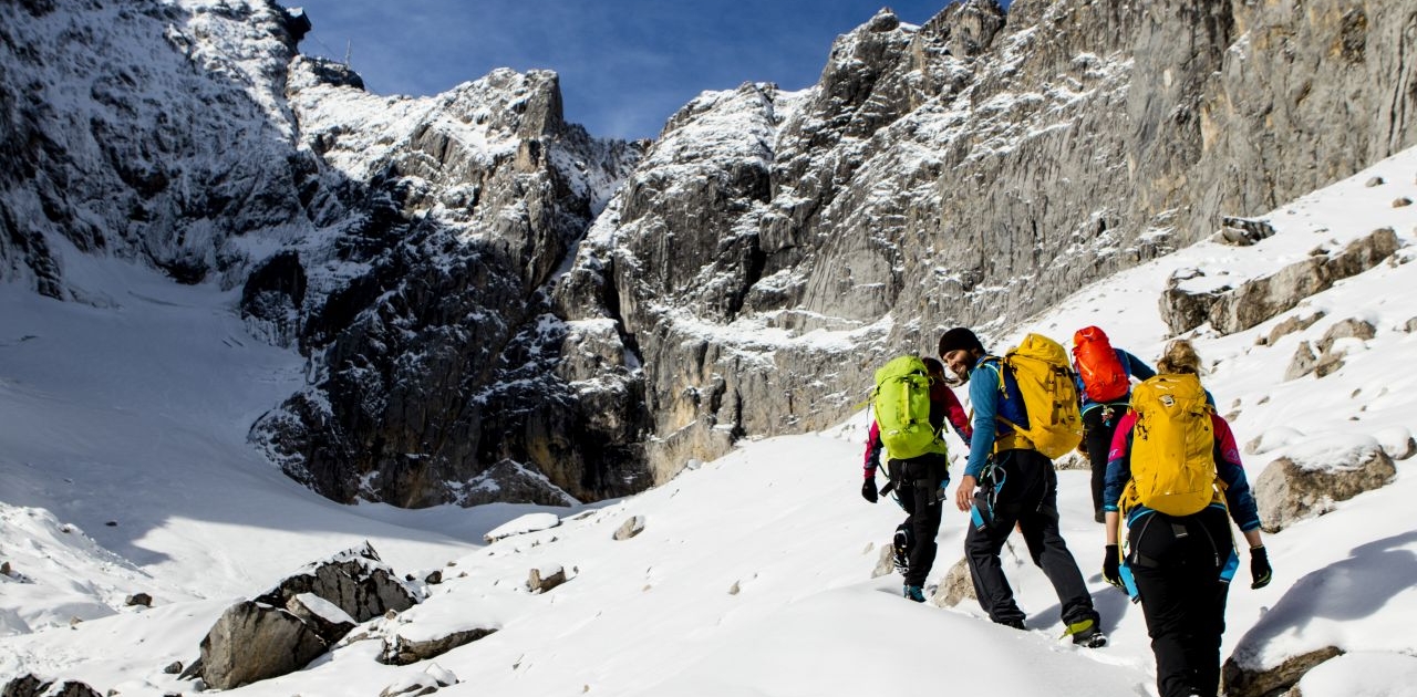 Kurz vor dem Gletscher am Klettersteig Höllental